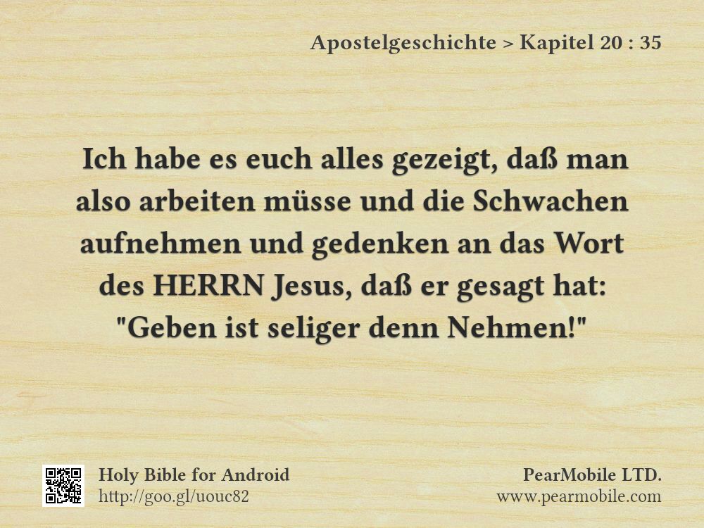 Apostelgeschichte, Kapitel 20:35